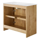 Modway Appia 36" Bathroom Vanity - Oak/White-Adjustable Shelf
