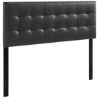 Modway Lily Upholstered Vinyl King Headboard - Black-Elegant (no button) tufted headboard