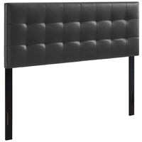 Modway Lily Upholstered Vinyl King Headboard - Black-Elegant (no button) tufted headboard