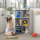 Qaba Shelf Toy Storage Cabinet for Children's Room, Playroom, Hallway -White-Constructed from child-safe MDF
