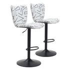 Zuo Elevate Barstool - White - Set of 2-Adjustable height