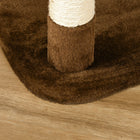 PawHut 60" Multi-Level Plush Cat Tree - Brown-Promotes cat's natural instincts to scratch and play while saving your furniture from damaging 