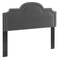 Modway Belinda Performance Velvet Twin Headboard - Charcoal-Twin Headboard