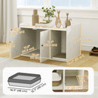 PawHut 32" Hidden Cat Litter Box Enclosure Furniture-Robust structure supports substantial weight, ensures durability 