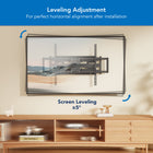 Mount-It! Heavy Duty Full Motion TV Wall Mount for 60 - 120" Screens-With up to 27.7" extension from the wall, tool-free tilt between +5° and -15° and a 120° swivel range you are sure to find the perfect viewing angle