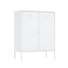 Manhattan Comfort Naomi Modern Accent and Storage Cabinets - White - Set of 2-Crafted with High Quality Steel to Ensure Long Lasting Use