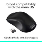 Logitech M310 Wireless Mouse, Black-Advanced 2.4 GHz wireless connectivity minimizes lag time and works up to 33 feet away