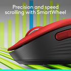 Logitech Signature M650L Wireless Mouse - Red-The optimal fit for your hand: This comfortable full size mouse is designed for larger hands, for the optimal fit