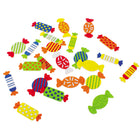 Beleduc XXL Candy Game-The popular game from Beleduc for the floor! Depending on which combination appears on the three color cubes, the matching color candy must be found