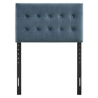 Modway Emily Stain-Resistant Performance Velvet Twin Size Headboard - Cadet Blue-Seven Mounting Positions