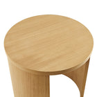 Modway Aspect Round Wood End Table - Oak-7