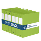 Davis Group Premium Economy Binder - Round Ring - 2" - Lime Green - 6 Pack-3 Ring Binder