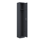 Ceha RH Series 1-Tier Locker with Louver Vents and Recessed handle - Bank of 1 - Graphite Grey-Secure storage with enhanced front louver ventilation