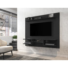 Manhattan Comfort Plaza 64.25" Modern Floating Entertainment Center - Black-Recommended for a 50" TV
