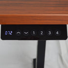 Ezywork Dual Motor Extended Width Electric Height Adjustable Standing Desk - 48" x 30" - Black Frame / Dark Walnut Table Top-Weight Capacity: 220 lbs
