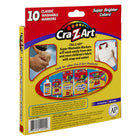 Cra-Z-Art Broadline Washable Classic Markers - 10 Pack-Cra-Z-Art markers feature tight fitting caps to preserve the life of the markers and keep the vibrancy of the colours. Our markers are are long-lasting, the ink is quick-drying to avoid smudges and maintains brightness over time
