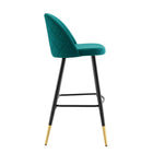 Modway Cordial Fabric Bar Stools - Teal - Set of 2-7