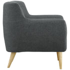 Modway Remark Upholstered Fabric Armchair - Grey-100% polyester material