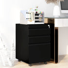 Vinsetto Steel Letter/A4/Legal Filing Cabinet with Lock & Hanging Bar - Black-Doubles as a convenient printer table
