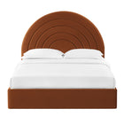 Modway Solana Arched Performance Velvet Full Platform Bed - Rust-Platform Bed Frame