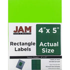JAM Paper Mailing Address Labels, 4" x 5", Bright Neon Assorted Colours, 360 Pack (354329assrt)-For use with laser and inkjet printers