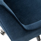 FurnitureR Tufted Fabric Office Chair - Blue-Height-adjustable setting great for a variety of applications