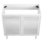Modway Calla 36" Perforated Metal Bathroom Vanity Cabinet - White-8