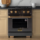 Kucht 30" KXD Series Dual Fuel Range Natural Gas - Gemstone-Matching the power of professional kitchens, this range features a convection oven with 2-bake elements of 3,000-Watt base and 850-Watt top and a broiler heating element of 3,500-Watt top