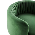 Modway Embrace Tufted Performance Velvet Swivel Chair - Black Emerald-Spring Support System
