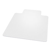 Staples Chair Mat for Flat Pile Carpet with Lip - 36"x 48" - Clear-Protects flat pile commercial carpet up to 1/8" thick (including padding depth) from chair caster wear and tear