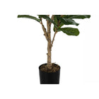 Monarch Specialties 47" Artificial Indoor Fiddle Tree - Floor - Black Pot-No assembly required: product dimensions: 27.5 in. L x 19.75 in. W x 47.25 in. H