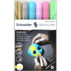 Schneider Paint-It 310 Paint Marker - Gold/Silver - 6 Pack-Comes in vivid Gold ink color(s) to allow optimal creativity