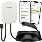 Emporia Classic Level 2 40A EV Charger with 24' Cable - NACS (TESLA) - NEMA 14-50 Plug - White-Delivers up to nine times faster charging speed with up to 46 miles per hour when hardwired at 48A or up to 38 miles per hour using nema connection at 40A, significantly faster than a standard wall outlet for efficient electric vehicle charging