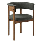 Modway Clea Curved Upholstered Dining Chairs - Charcoal - 2 Pack-Assembly Required