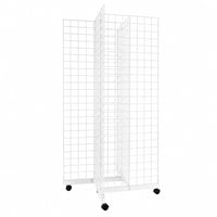 Wamaco 4-Way Grid Base Kit with Four 2' x 4' Grid Panels - White-All-in-One Kit - No need to search around confused by what gridwall parts work together because, once assembled, this kit provides a functional 4-way display unit.
