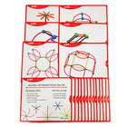 edxeducation Skeletal Starter Geo Set - 144 Multi-coloured Pieces - 20 Double-Sided Activity Cards-EARLY GEOMETRY SKILLS FOR AGES 5+ -- With both straight and curved pieces, this shape building set offers endless ways to create 2D or 3D shapes. Use it to teach geometric shapes and their attributes!