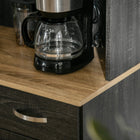 HOMCOM 71" H Modern Buffet Cabinet with Hutch, Storage, Drawer and Microwave Stand - Black-Colour: Black 