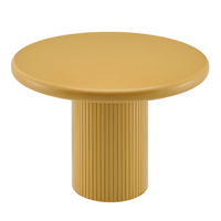 Modway Belmonte 45" Painted Wood Round Pedestal Dining Table - Mustard-Round Dining Table