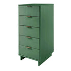 Manhattan Comfort Granville 23.62" Modern Tall Narrow Dresser - Sage Green-Home Assembly Required. All Hardware Included