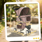 PawHut Deluxe 3-Wheel Pet Stroller with Brake - Canop - Cupholders - Coffee-Strong construction withstands everyday wear and tear
