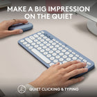 Logitech Pebble 2 Keyboard and Mouse Combo for Mac - Tonal Blue - English-Compatible with MacBook Neo laptops: instant Bluetooth connection, seamless & color-matched
