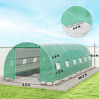 Outsunny Large Walk in Tunnel Greenhouse - Premium Steel Frame - 26' x 10' x 6.6' - A zipper door can be widely opened for easy access this outdoor greenhouse
 