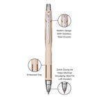 uniball Jetstream Ballpoint Pens - 0.7mm - Pastel Barrel - Black - 3 Pack-Quick-drying ink technology resists smudges and smears, making it perfect for left-handed writers
