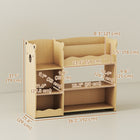 Qaba Kids Bookshelf and Toy Storage Organizer with Open Display - Natural-The cute bear shape design makes organizing a fun activity for children
