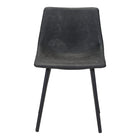 Zuo Daniel Dining Chair - Vintage Black - Set of 2-Plush and durable faux leather fabric