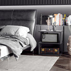 HOMCOM Side Table with Storage - Black-Lightweight and compact design, easy to move 