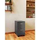 Hirsh Industries Space Solutions 18" Deep Vertical File Cabinet with Casters, 2-Drawer, Metallic Charcoal-Fully Assembled