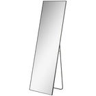 HOMCOM Full Length Mirror Floor Standing or Wall - 19.7" W x 63.6" H - Black-Full sized mirror to show your whole look 