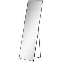 HOMCOM Full Length Mirror Floor Standing or Wall - 19.7" W x 63.6" H - Black-Full sized mirror to show your whole look 