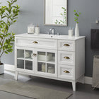 Modway Isle 48" Bathroom Vanity Cabinet - White-Particleboard and MDF Construction